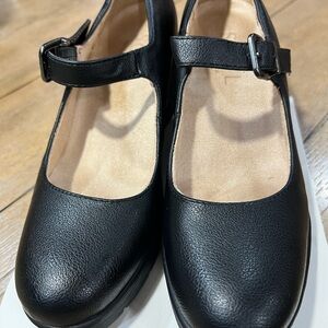 Naturalizer Black Mary Jane Wedge